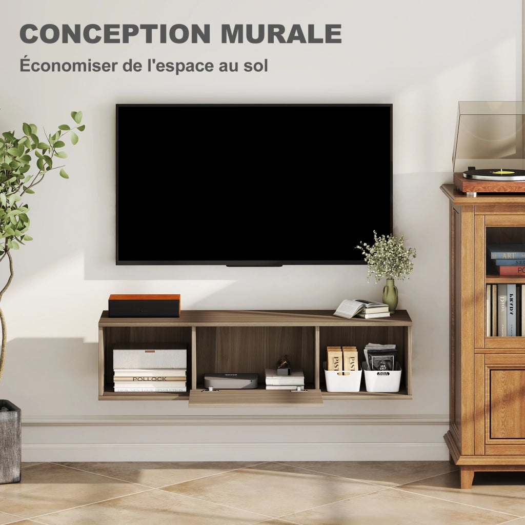 Mobile TV sospeso ¨C Minimal ¨C marrone 120x30x29,5 cm