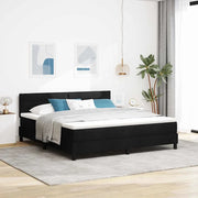 Letto a molle con testiera Nero 180 x 200 cm Tessuto 3338631
