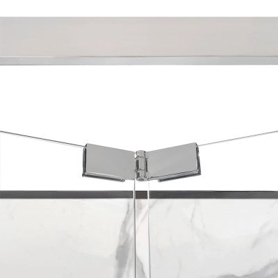 Box doccia 70x70 cm con porta a soffietto trasparente H 200 cm Ted