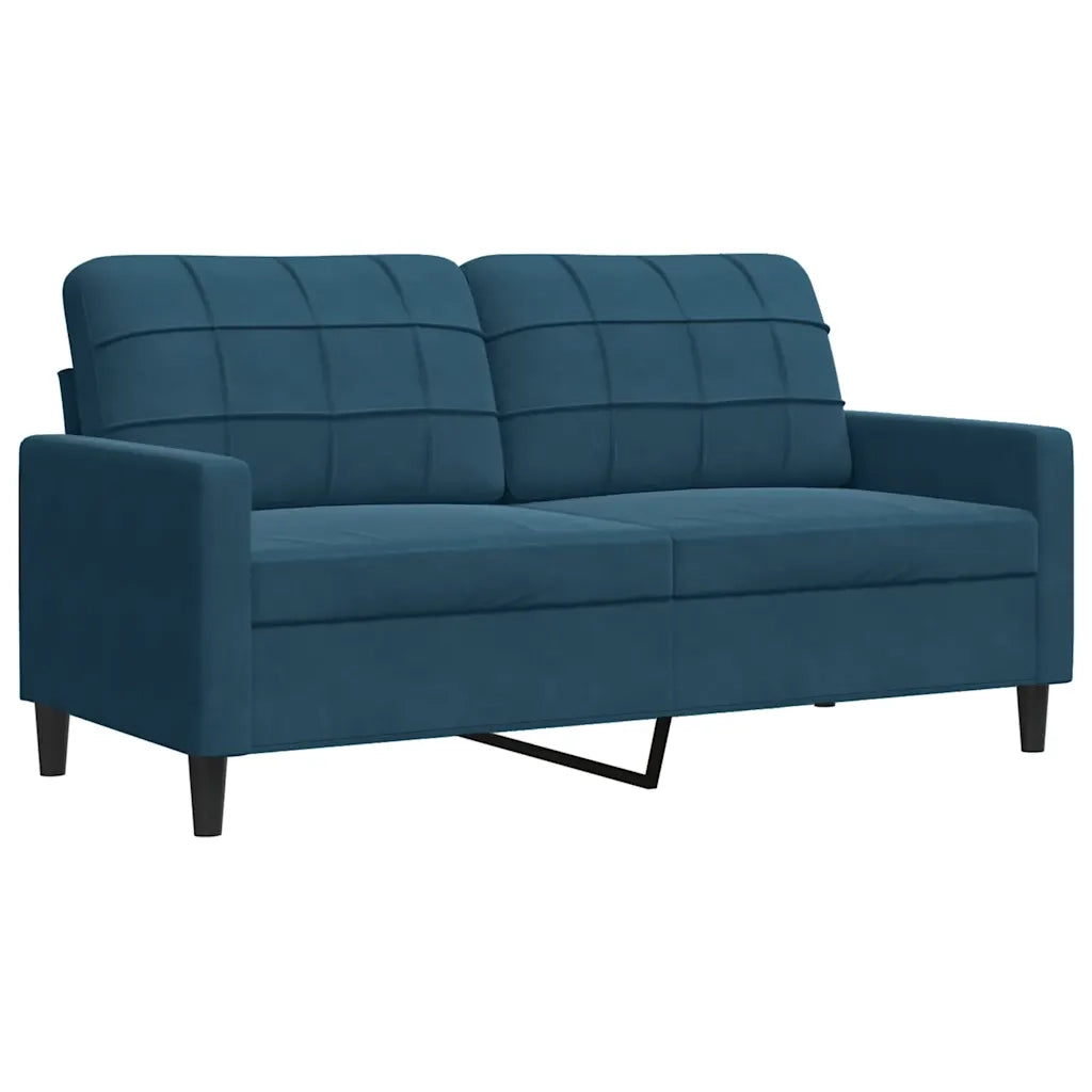 Divano a 2 Posti-Sofa 2 Posti Blu 140 cm in Velluto 218509