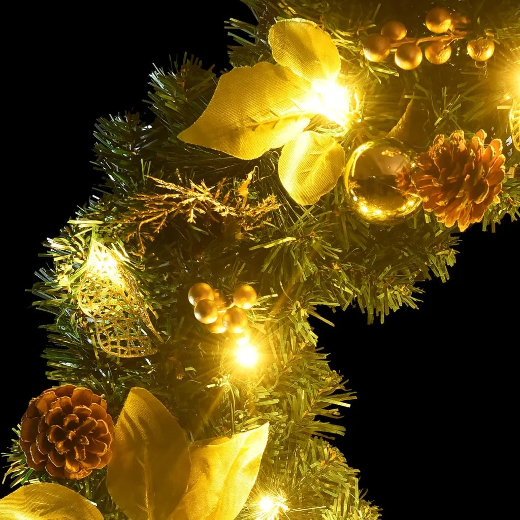 Ghirlanda natalizia con luci LED Verde 60 cm in PVC 321515