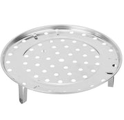 Sostegno per vapore in acciaio inossidabile - Multifunzionale - Stantuffo per vapore rotondo - Dimensioni S: 20x20x5 cm - Progetto migliorato - Sostegno per pentola a vapore