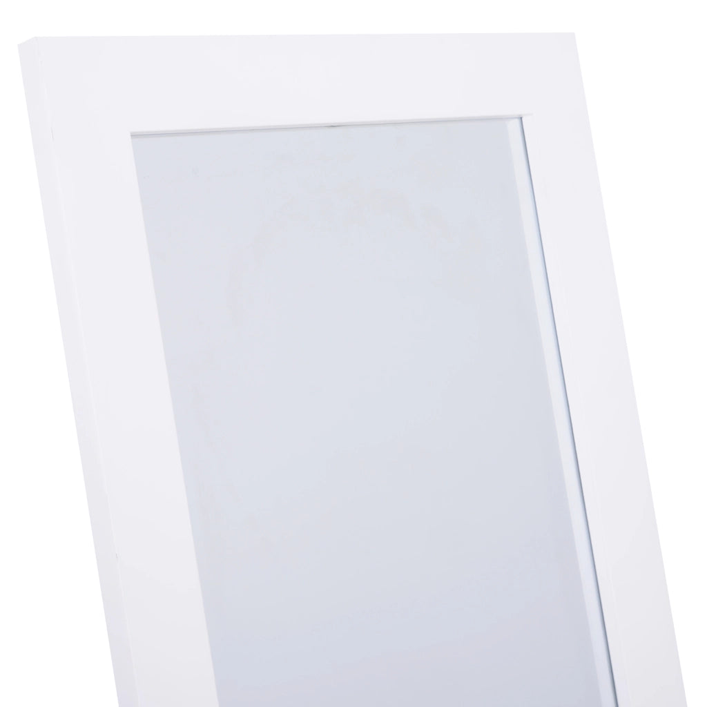 Specchio da Parete con Piede Bianco ¨C Zephmum ¨C MDF 47x46x148 cm