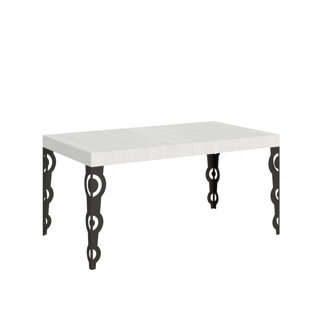 Tavolo Allungabile 160-244x80x77 cm Karamay Bianco Frassino