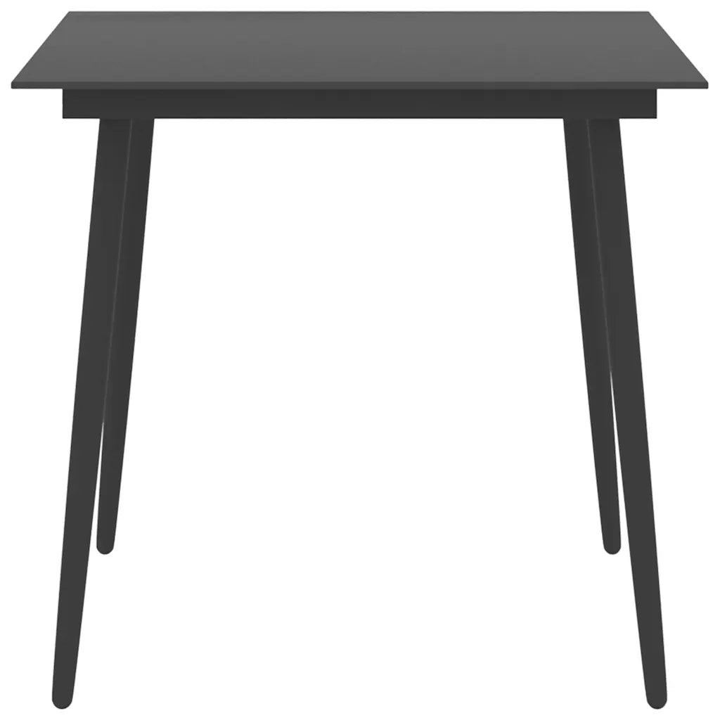 Set da Pranzo da Giardino 3 pz | Set Salotto da Giardino Nero e Marrone