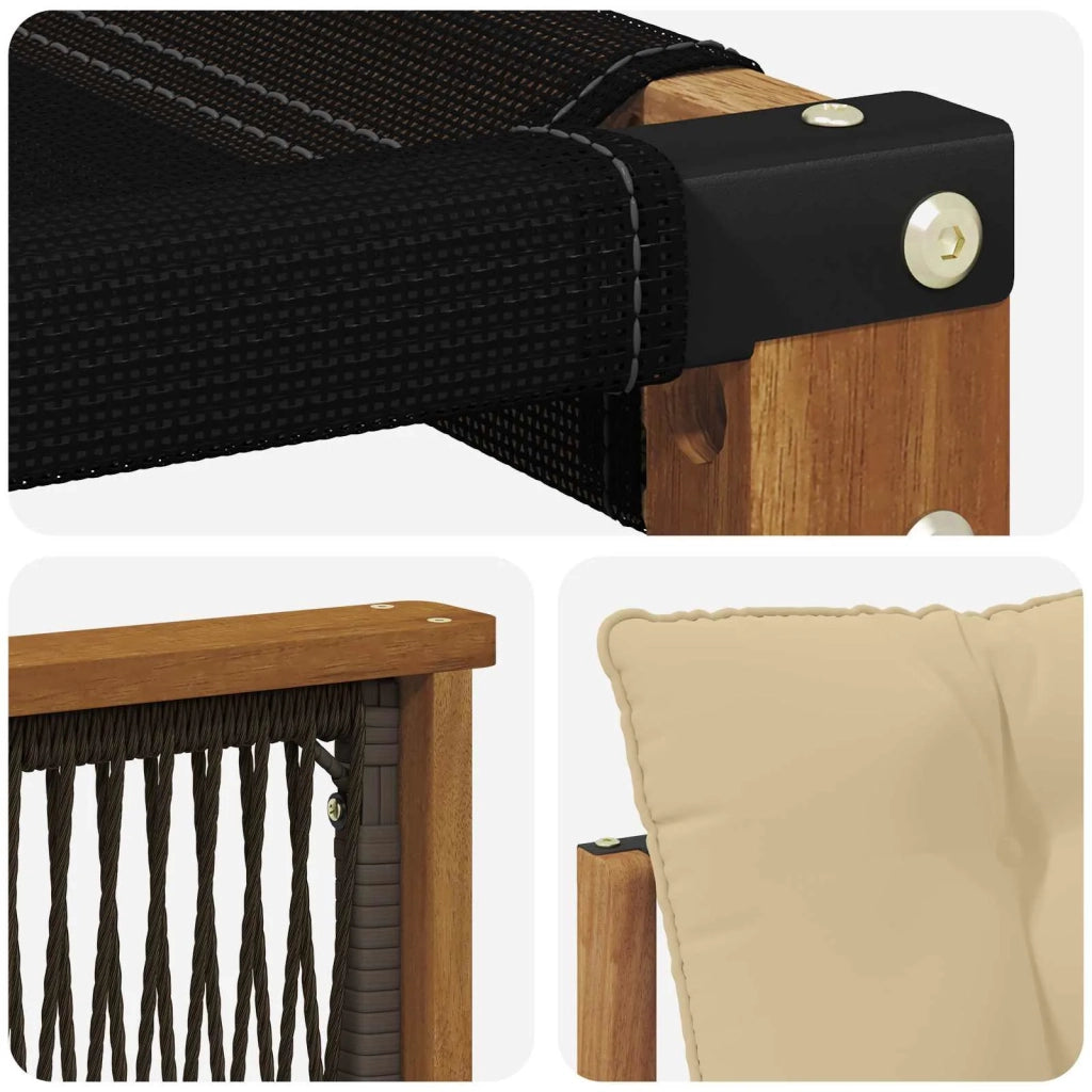 Set di divani da esterno con cuscino 6 pcs Naturale e Beige 3382177