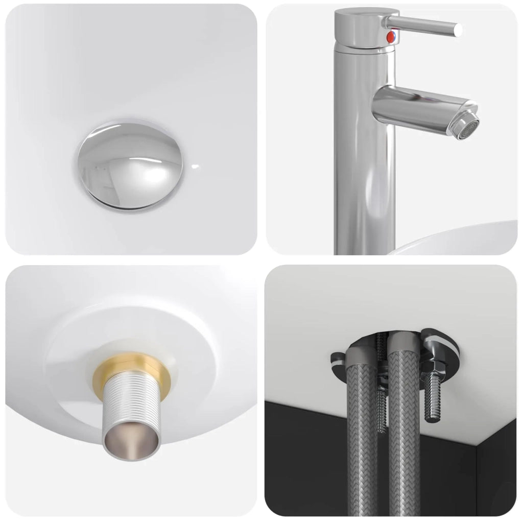 Set di mobili per il bagno 2 pz Nero Legno ingegnerizzato 3404085