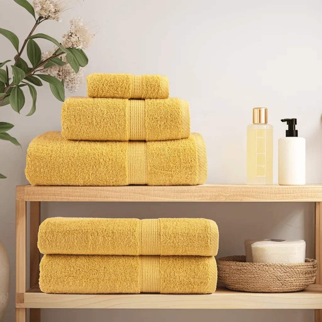 Asciugamani da doccia premium SOLUND 10 pezzi Oro 70x140 cm 600 g/m2