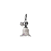 Lampadario Classico Pisa Metallo E Ceramica Nero Sfumato Argento 1 Luce E14