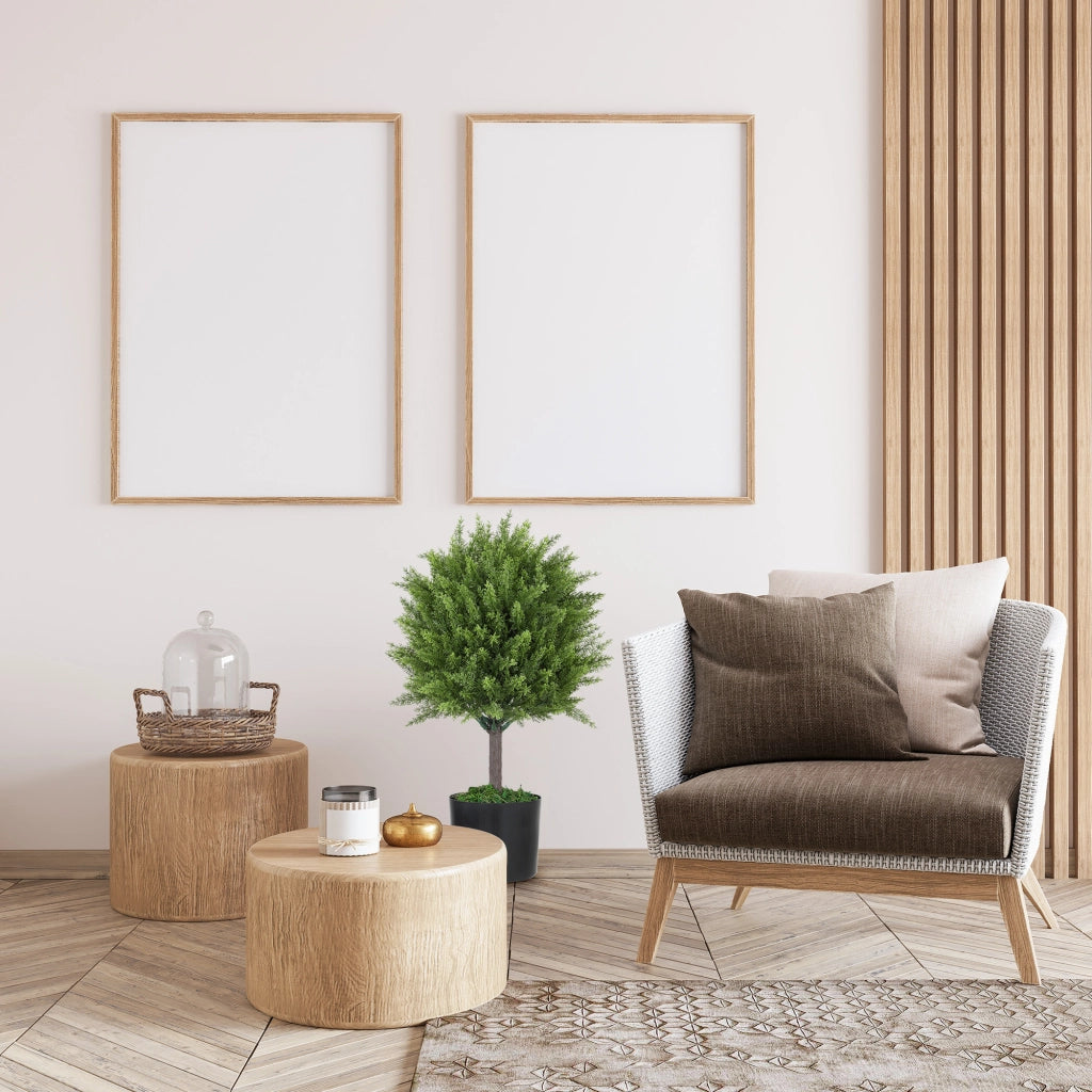 Albero Finto Cedro con Vaso ¨C Minimal ¨C Verde 55 cm