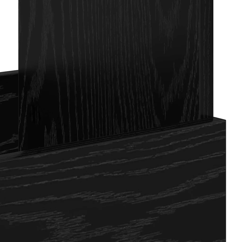 Scaffale per riviste Rovere Nero 35 x 30 x 45 cm 890970
