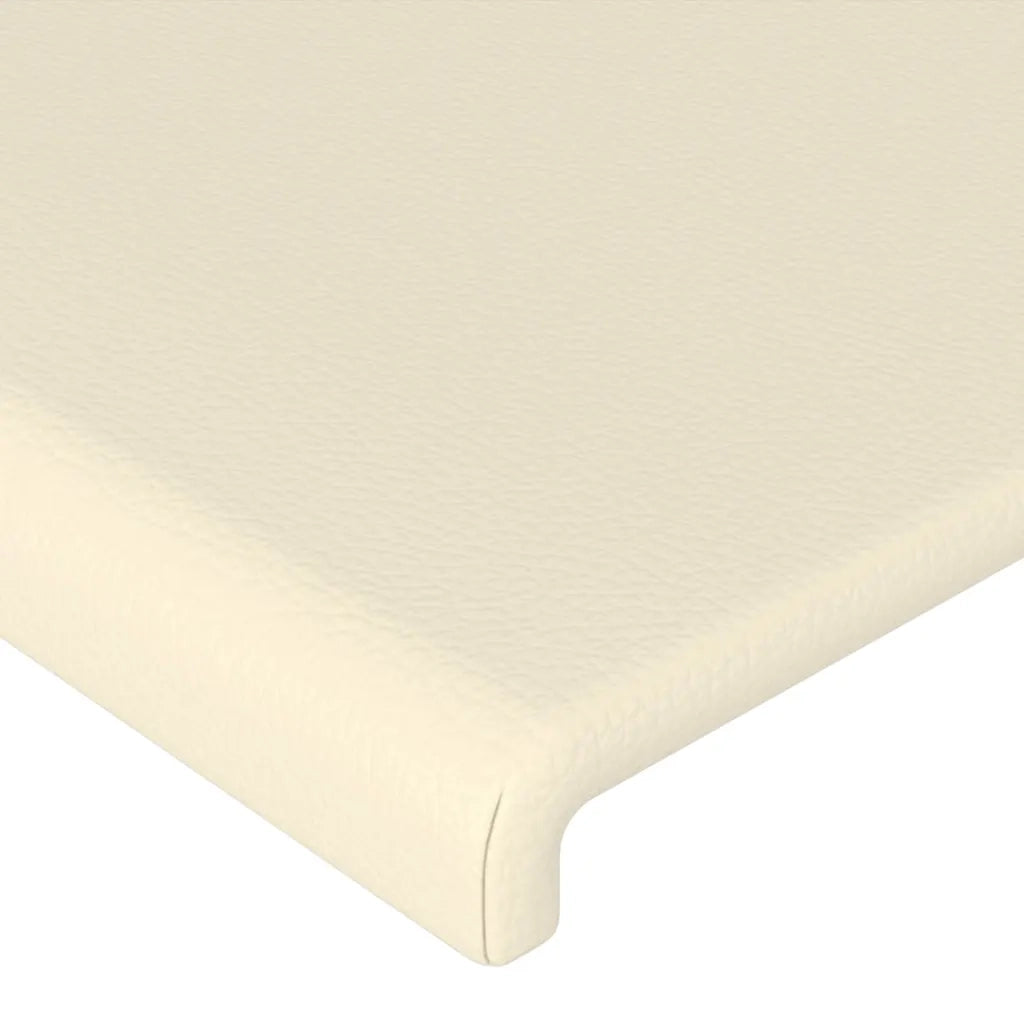 Testiera | Testata a LED Crema 100x5x118/128 cm in Similpelle