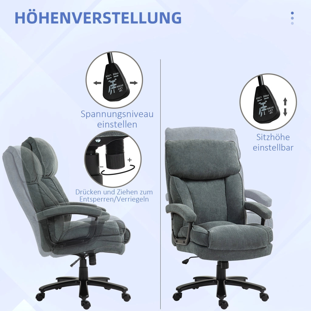 Sedia da ufficio alta ¨C zephmum ¨C grigio, 200 kg