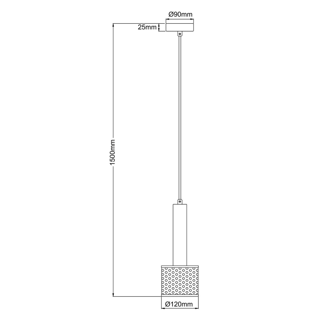 Lampada a sospensione industriale nero/oro E27 AMO metallo