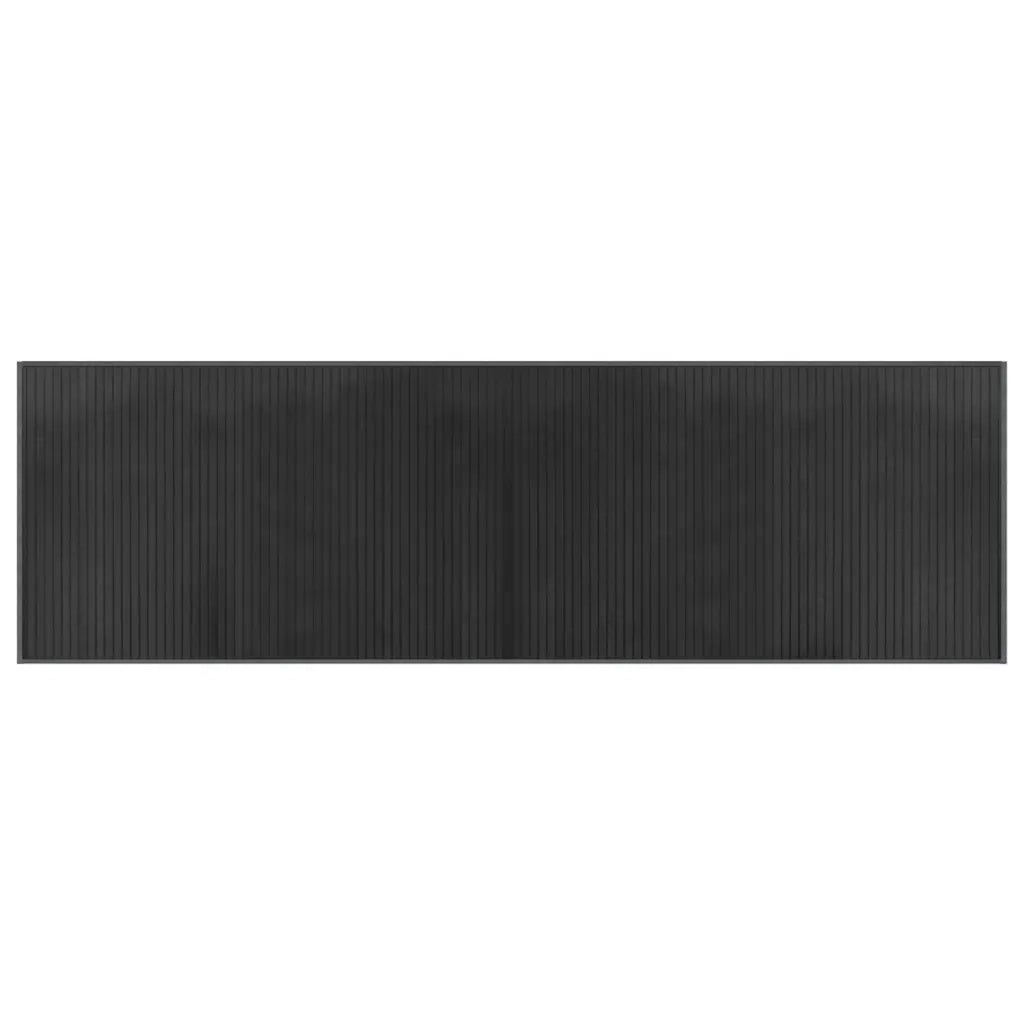 Tappeto Rettangolare Grigio 60x200 cm in Bambù 376838