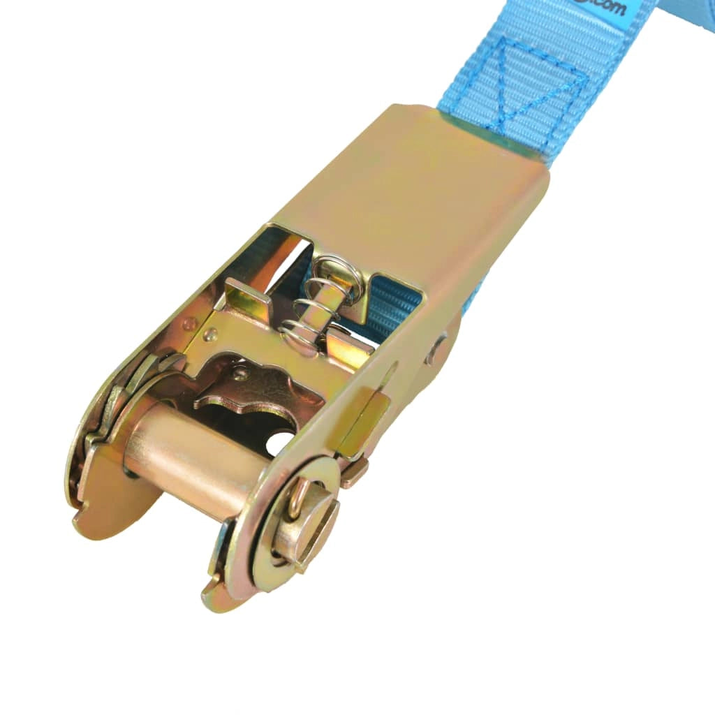 Confezione da 10 cinghie di ancoraggio a cricchetto 0,8 ton 4 m x 25 mm blu 02_0003536