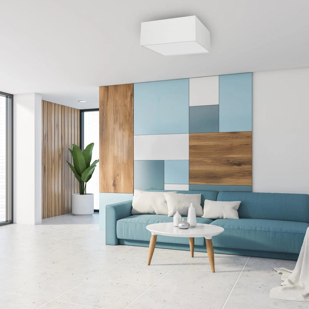 Plafoniera soffitto quadrata Milagro Albion bianca 3xE27 50cm