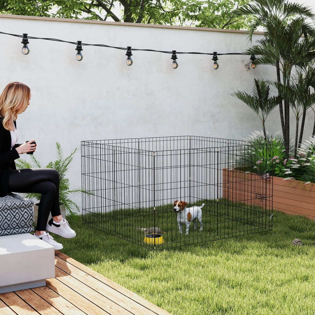 Recinto per Cani ¨C zephmum ¨C Grigio 8 Pannelli 250x100x76 cm
