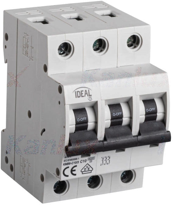 Interruttore automatico ideale KMB6 3P C10