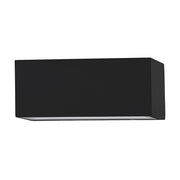 Applique Biemissione Esterno Moderna Spongano Alluminio Nero Led