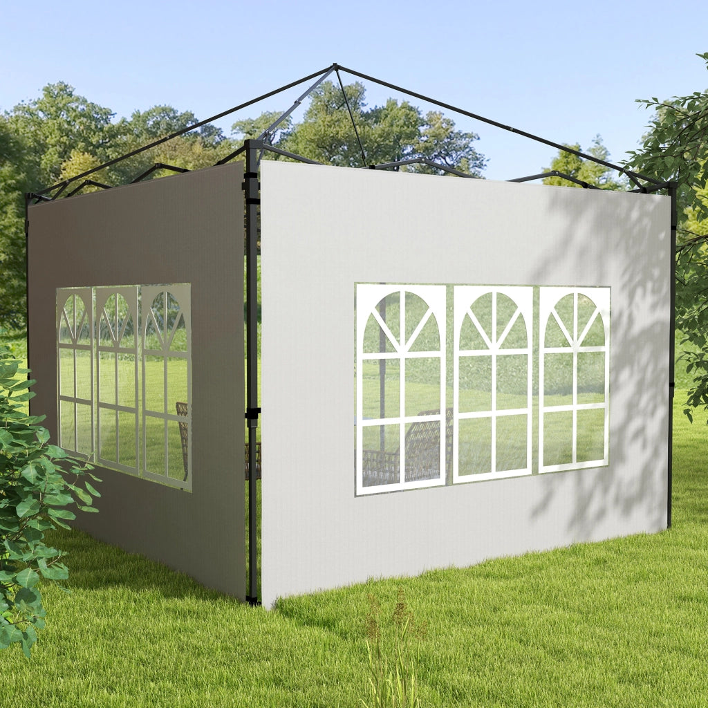 Set 2 Pezzi Pannelli Laterali per Gazebo 3x3 3x6 ¨C Minimal ¨C Bianco