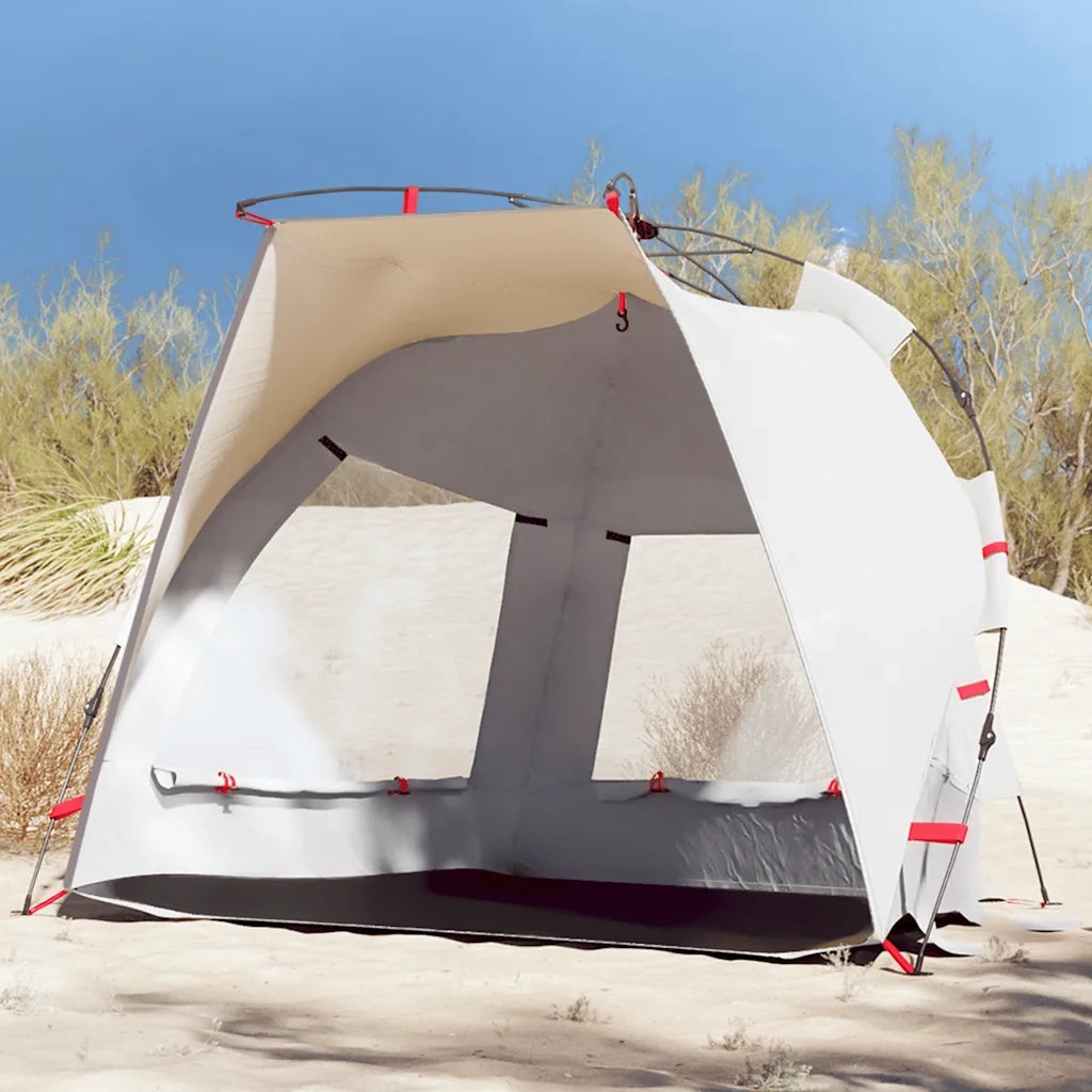 Tenda da Spiaggia 2 Persone-Tenda da campeggio Grigio Rilascio Rapido Impermeabile 931569