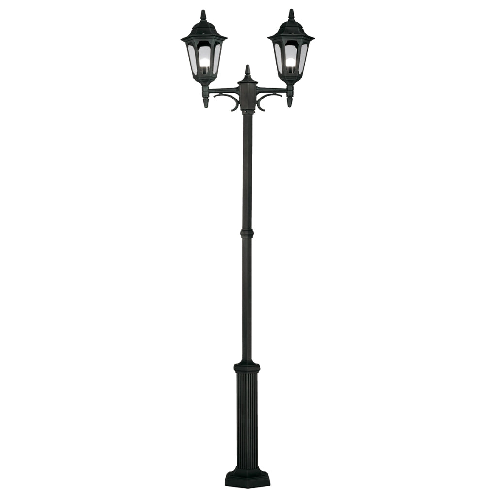 Lanterna da giardino Parish Elstead nera E27 2x60W IP44