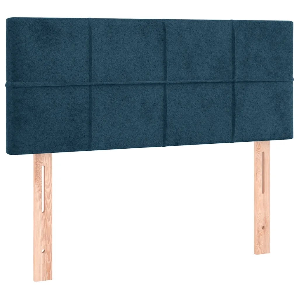 Letto a Molle con Materasso e LED Blu Scuro 120x200cm