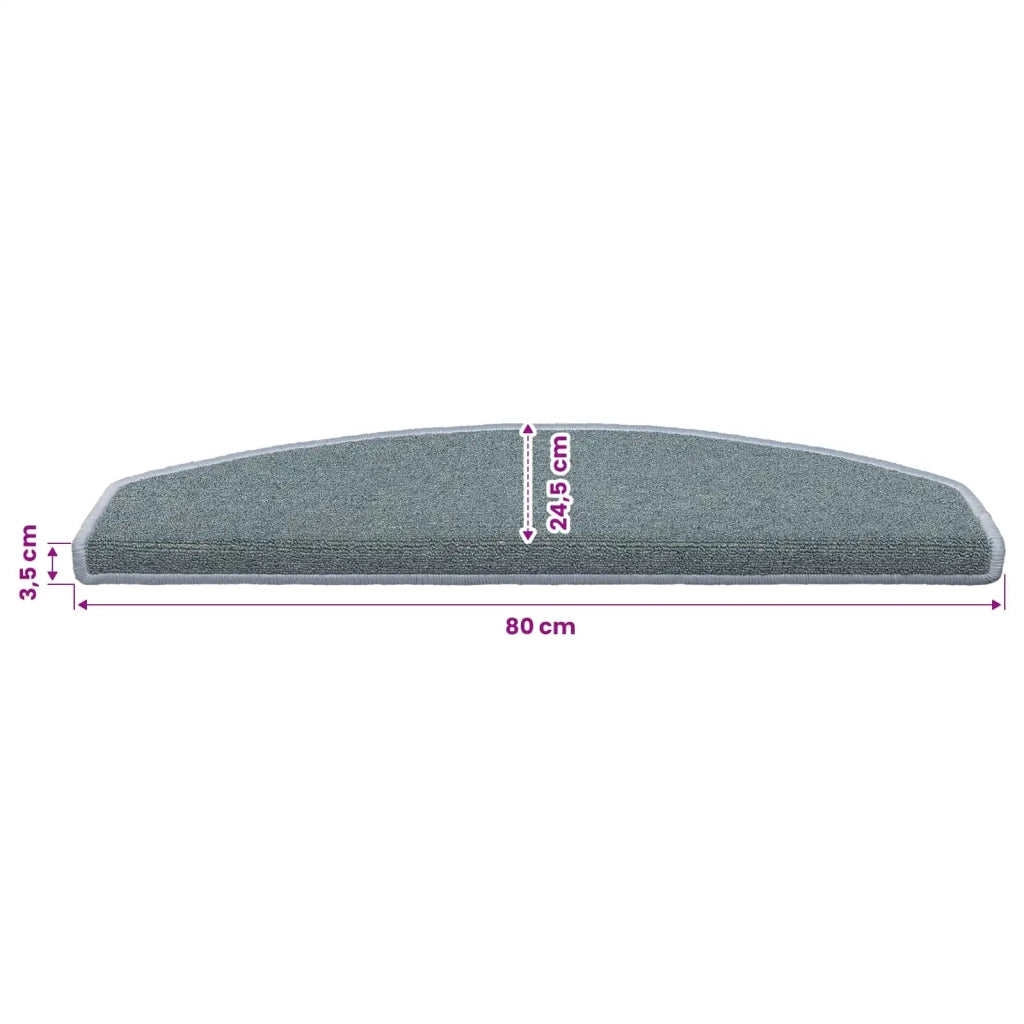 Tappetini per scale autoadesivi Semicircolare 15 pz | Gradini per Scale Blu mare