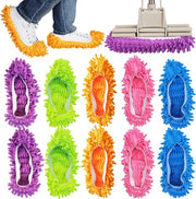 10 pezzi di copri scarpa in tessuto, pantofole lavabili per scarpe per pulire pavimenti, asciugamani in microfibra riutilizzabili per pulire casa, ufficio, bagno, cucina (5 paia)