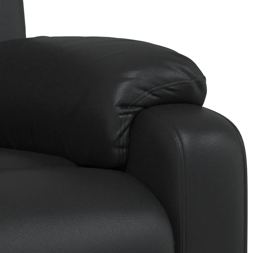 Poltrona Reclinabile Nera in Similpelle 373522