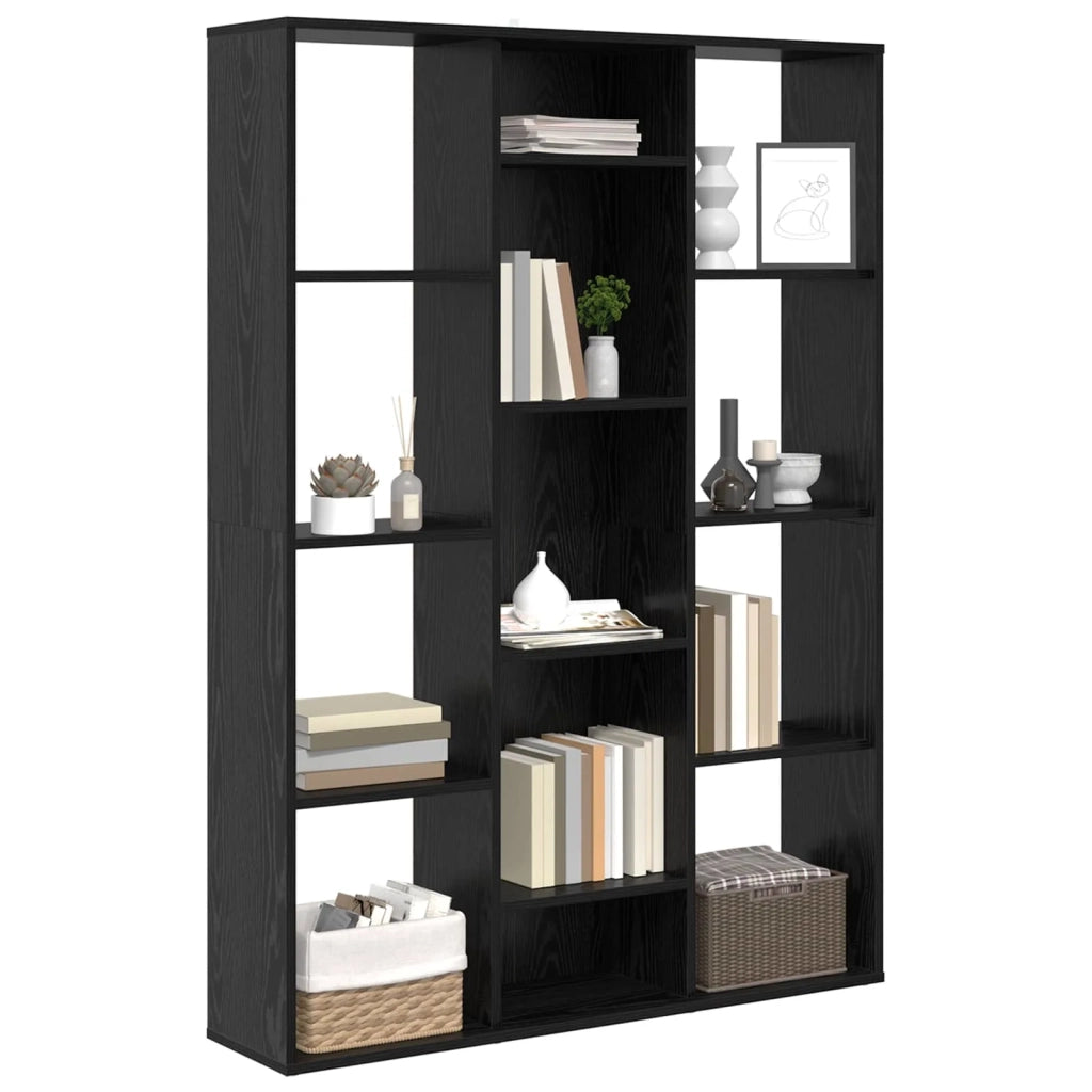 Divider per stanze | Paravento | Divisorio Ambienti Rovere Nero 100 x 24 x 140 cm