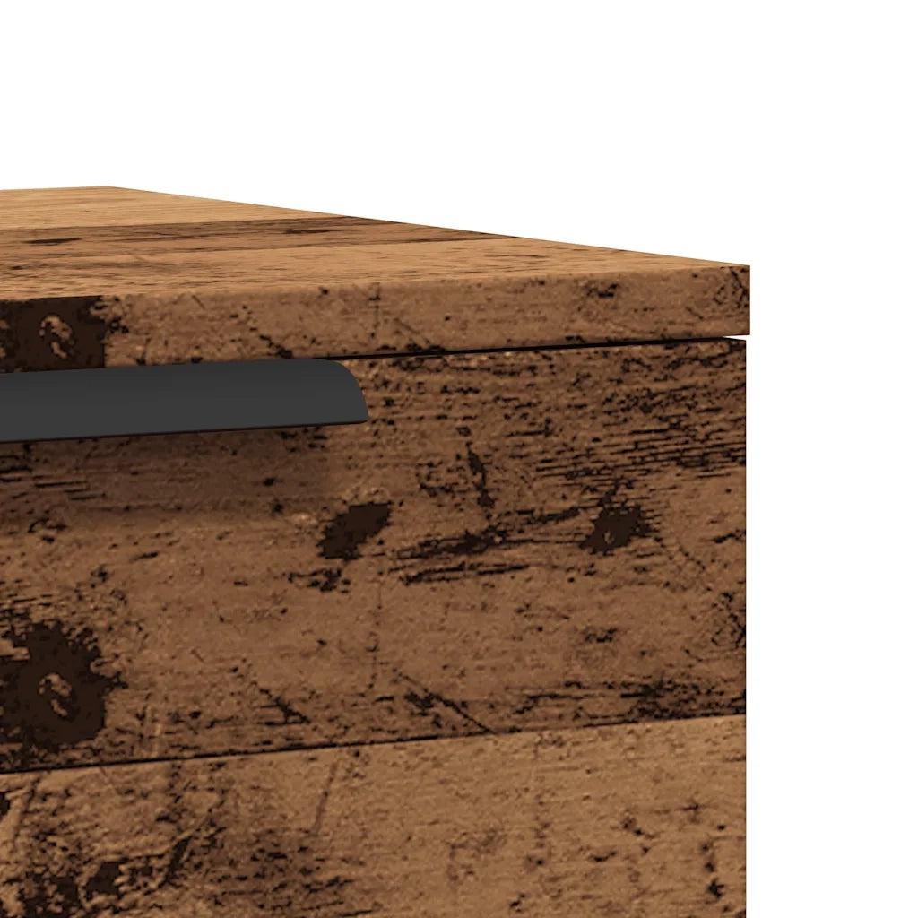 Comodino a Muro Legno Antico 34x30x20 cm 856979