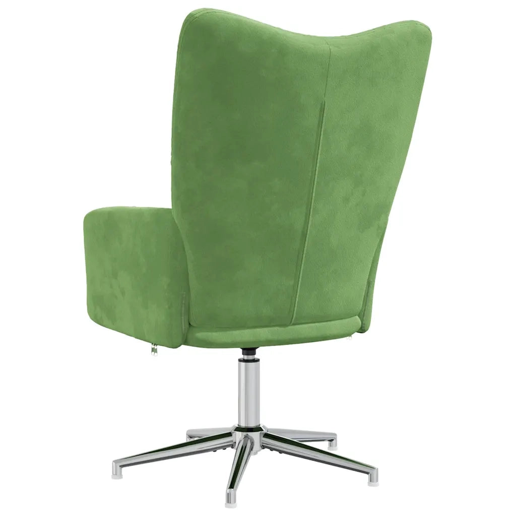 Sedia Relax Verde Chiaro in Velluto 328120