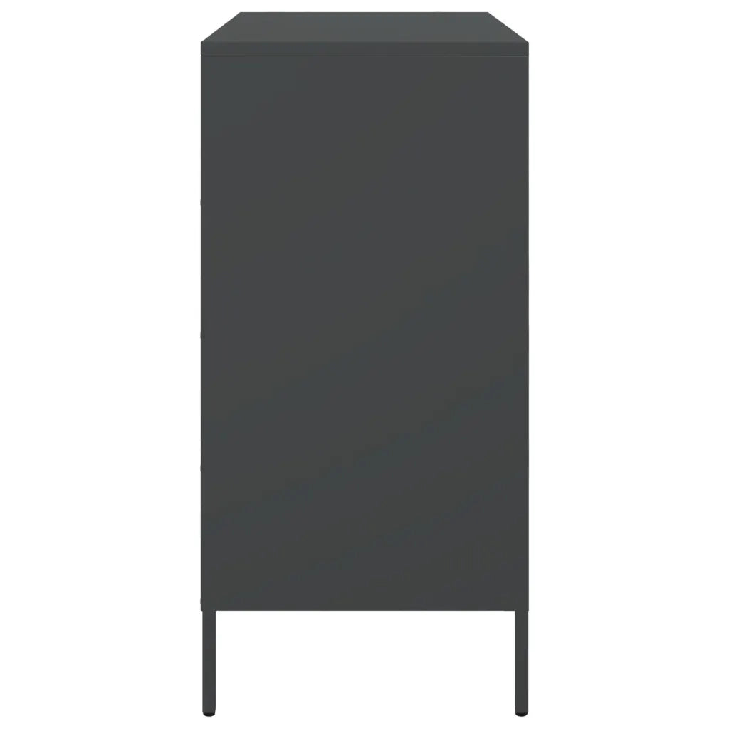 Credenza Nera 68x39x79 cm in Acciaio 842952