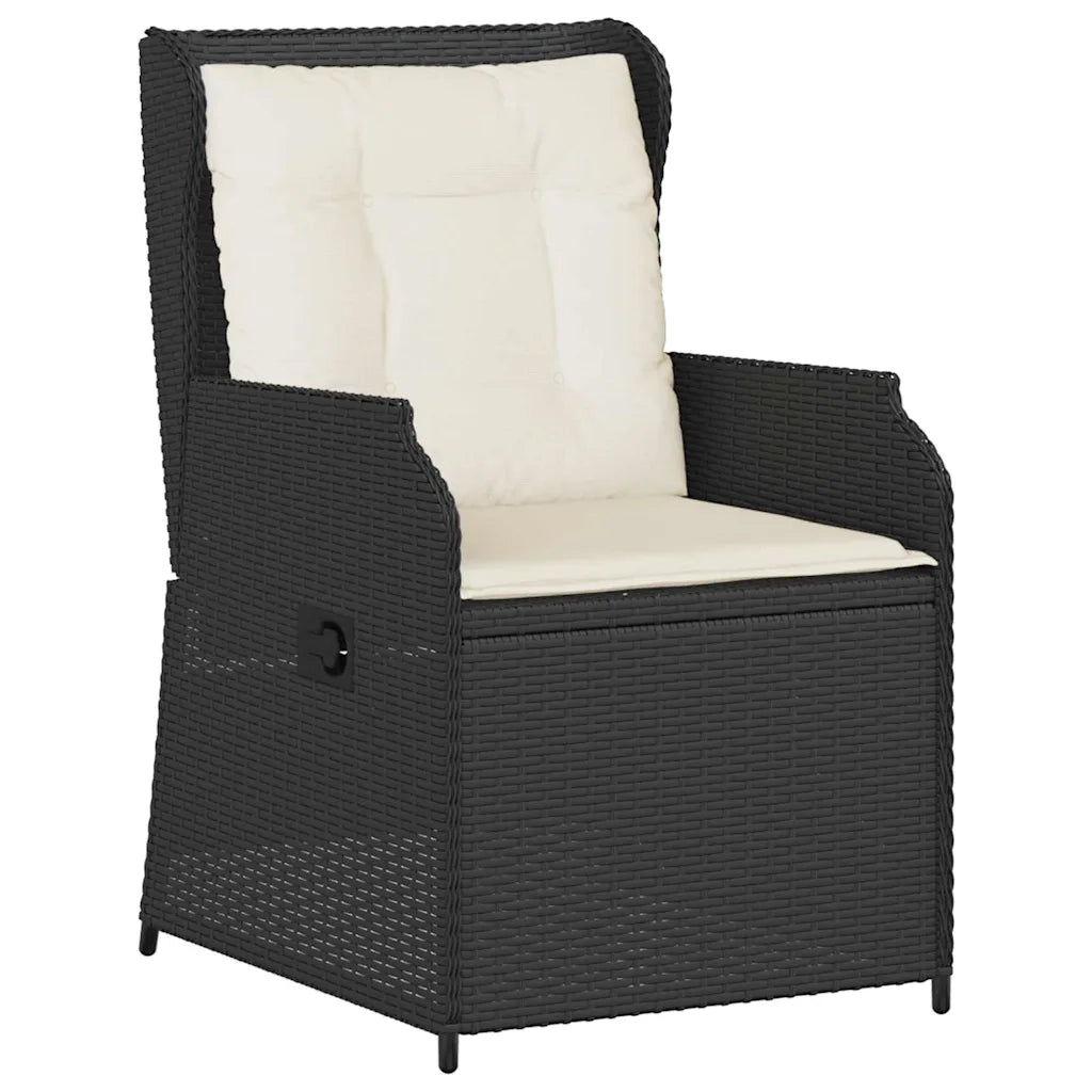 Panchina da giardino 2 pcs Nero polyrattan 3394485