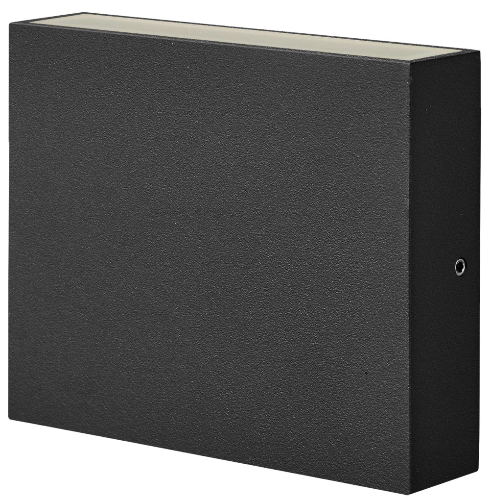 Applique esterno LED doppio quadrato nero Chicago Polux