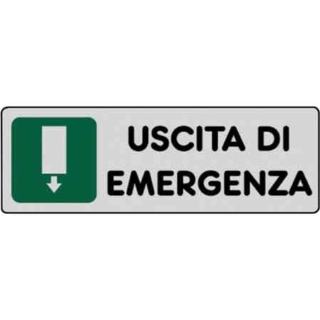 ETICHETTA 'USCITA DI EMERGENZA' 15x15 cm - 10 pezzi