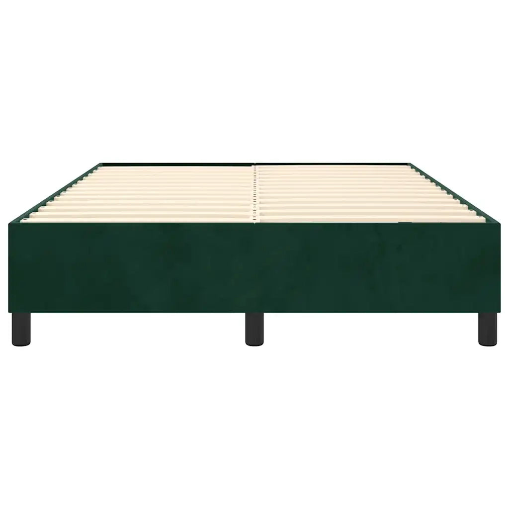 Struttura Letto a Rete a Molle Verde Scuro 140x200 cm in Velluto 3121123