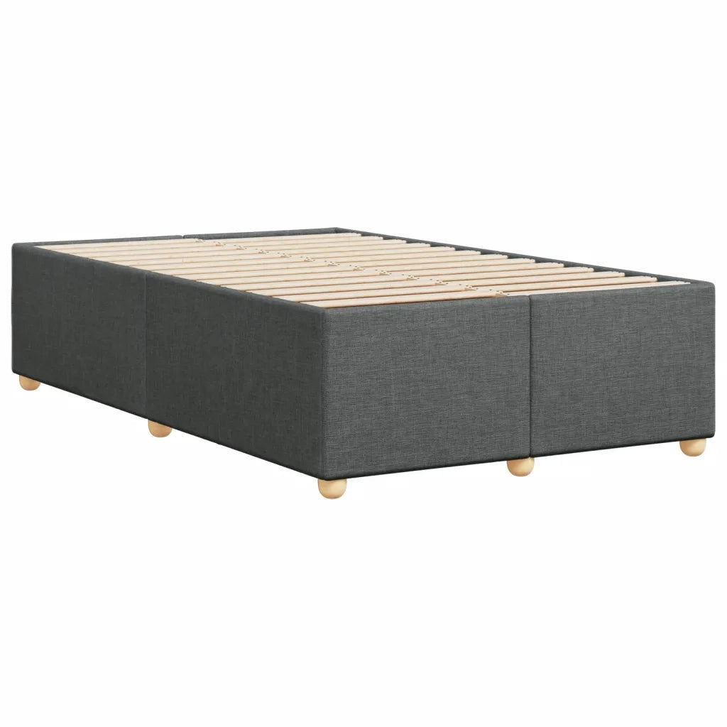 Letto matrimoniale | Letto per adulti | Giroletto senza Materasso Grigio Scuro 120x190 cm in Tessuto