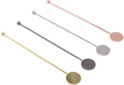 Stecchi per bicchieri in acciaio inossidabile - 4 pezzi - resistenti a cocktail, caffè, latte, tè e cioccolato