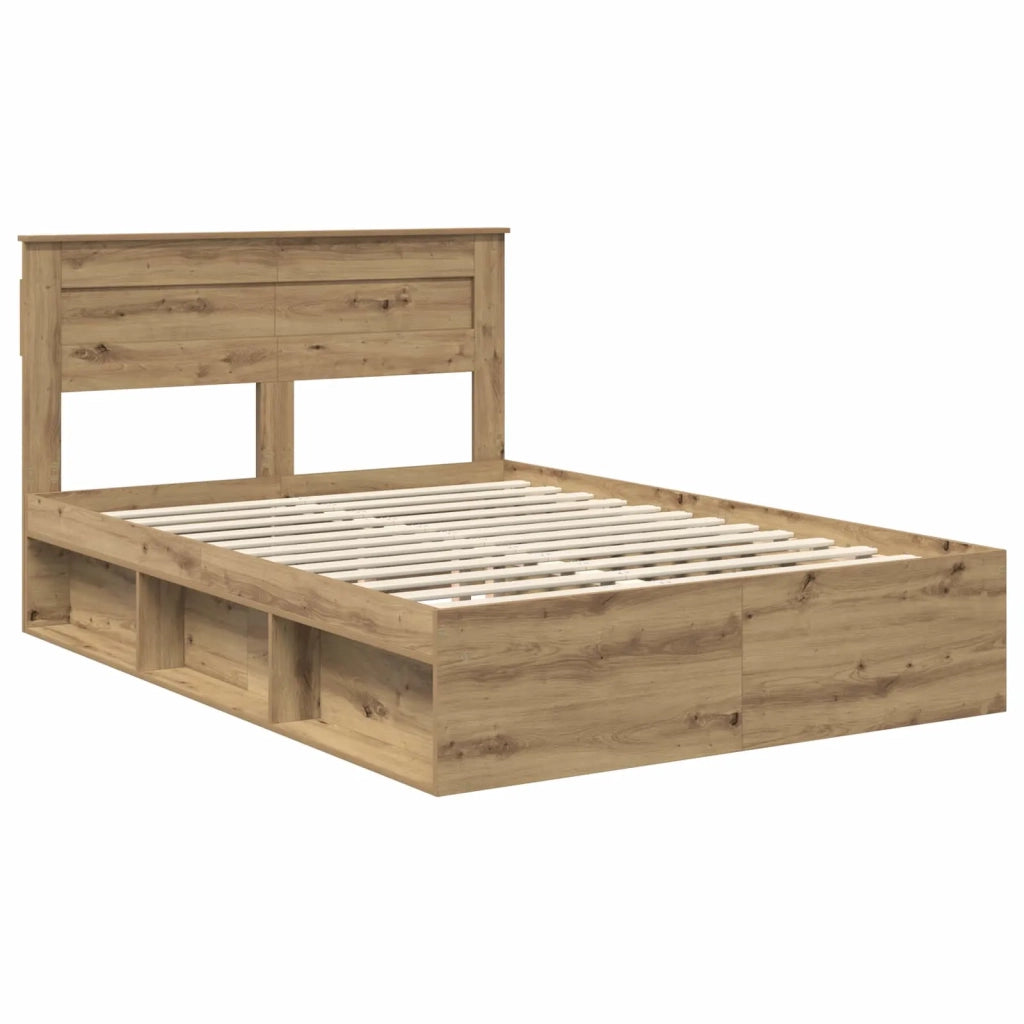 Letto matrimoniale | Letto per adulti | Struttura del letto Rovere Artigianale 140 x 190 cm