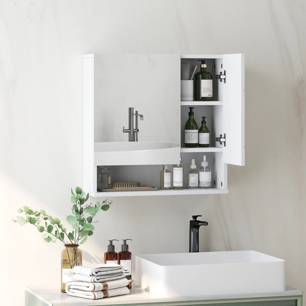 Armadio da bagno con specchio ¨C Minimal ¨C bianco 55x17x55 cm