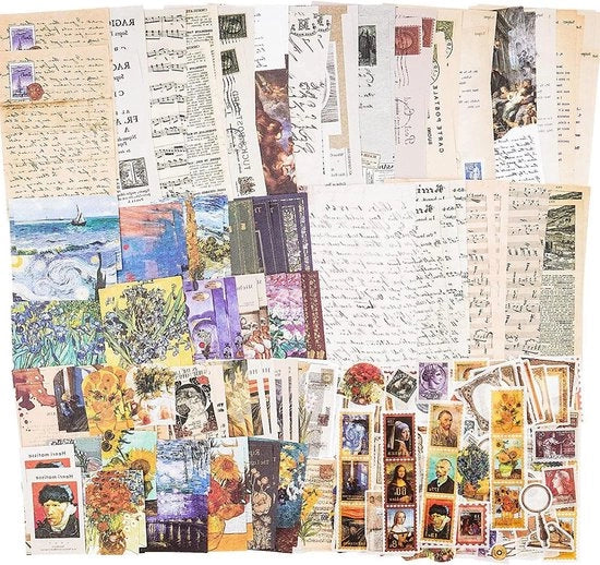 Accessori per scrapbooking e bullet journal 200 pezzi, stuzzicadenti e punti vintage.