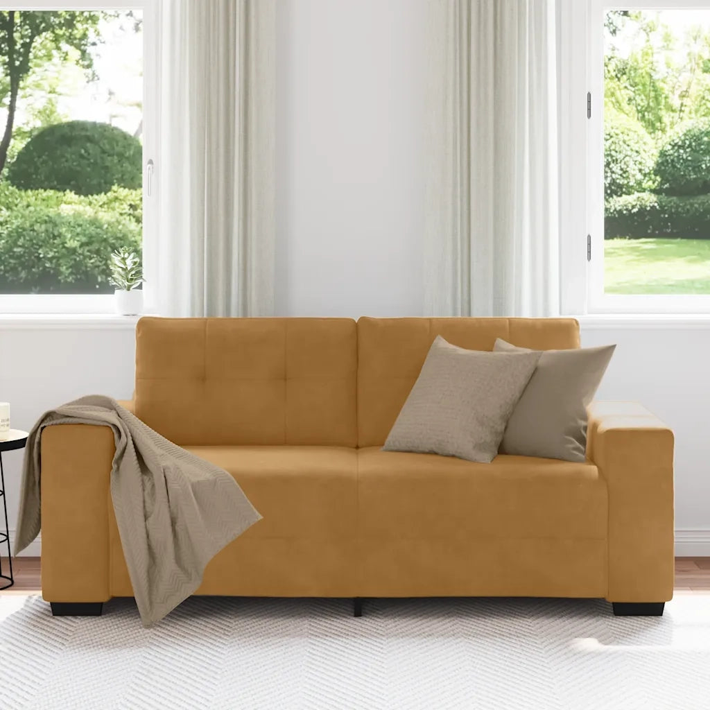 Divano Divanetto Marrone 180x77x82 cm in Velluto 4105129