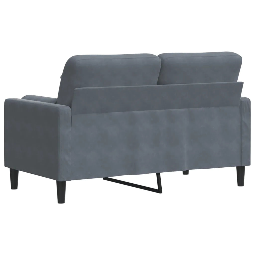 Divano a 2 Posti con Cuscini-Sofa 2 Posti con Cuscini Grigio Scuro 120 cm in Velluto 650388