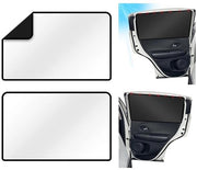 Ombrellone per Auto - 2 Pezzi - Blocca Radiazioni UV - Magnetico - Vetrata Anteriore/Posteriore - Protegge Bambini/Animali - Nero 23x48/50x78 cm - Ombreggiatore per Auto