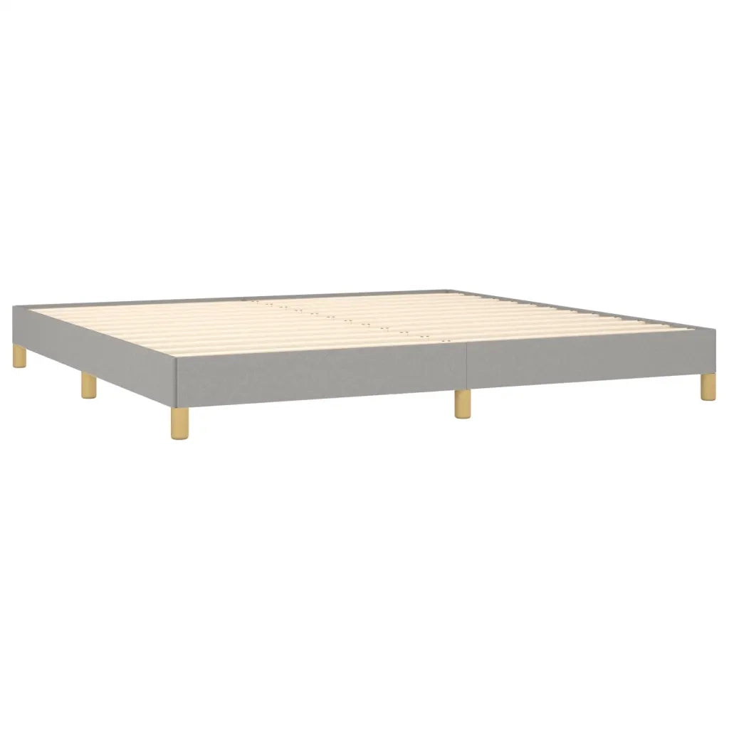 Giroletto senza Materasso Grigio Chiaro 200x200 cm Tessuto 346842