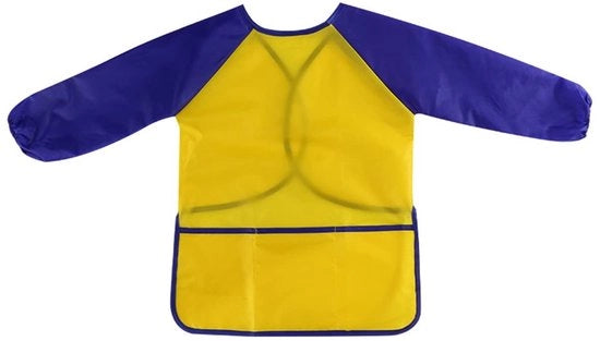 Scolapioggia per Bambini - Scolapioggia con Maniche - Impermeabile e Facile da Pulire - Giallo - Per Scuola e Arte - Adatto per
