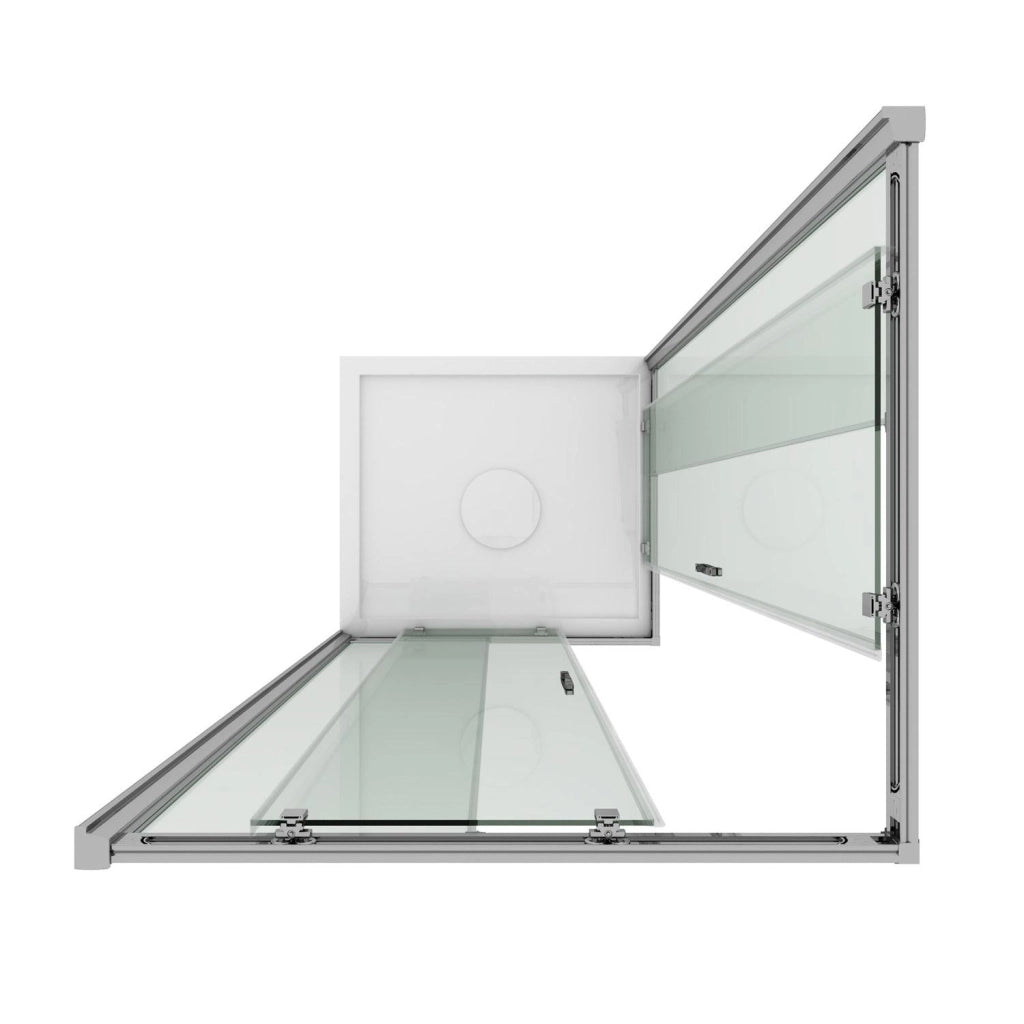 Box Doccia Angolare 75x80 cm 2 Ante Scorrevoli in Cristallo Opaco 6mm H185 Fosterberg Vejle